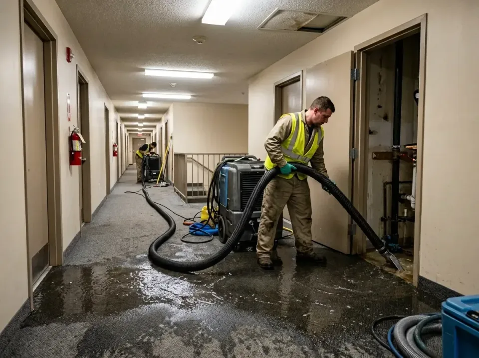 multi-unit-apartment-hallway-f-005 — frequently asked questions, Emergency Burst Pipe Water Extraction & Removal in Saugerti…